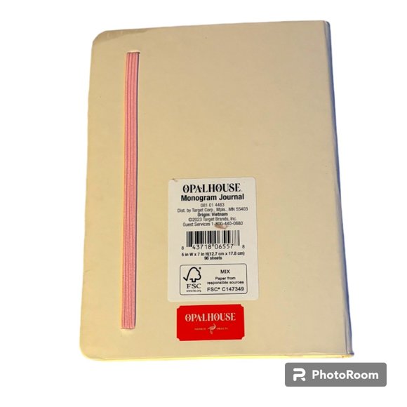 Opal House x Target Monogram Letter C Gold Foil Leaf 5x7 College Rule Journal - Picture 5 of 7